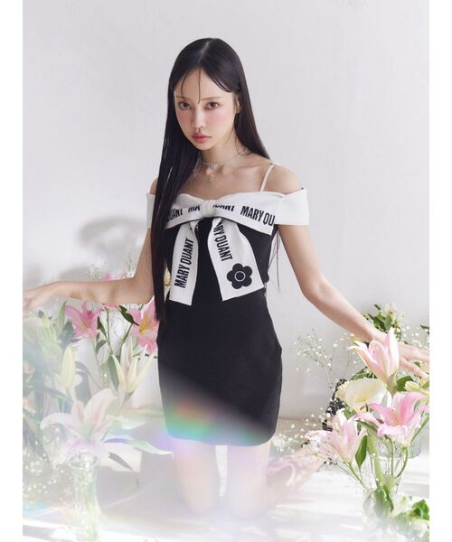 EATME（イートミー）の「【EATME×MARY QUANT】リボンデザインニットワンピース（ワンピース・レディース・ブルー/オフホワイト/ブラック・FREE）」の22枚目の写真