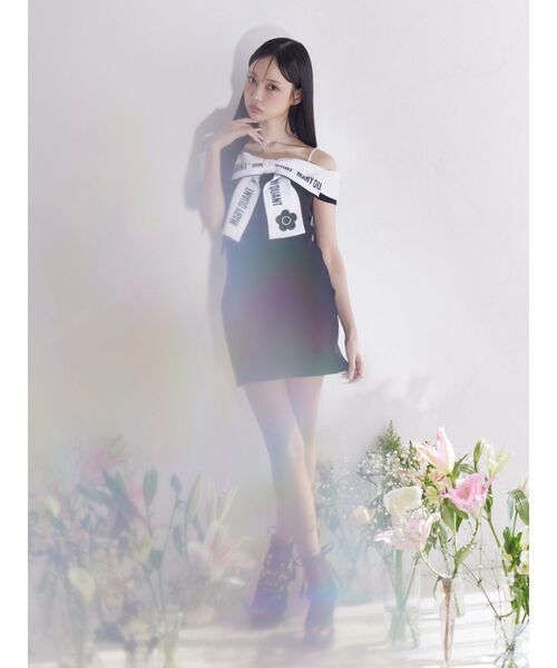 EATME×MARY QUANT】リボンデザインニットワンピース（ワンピース