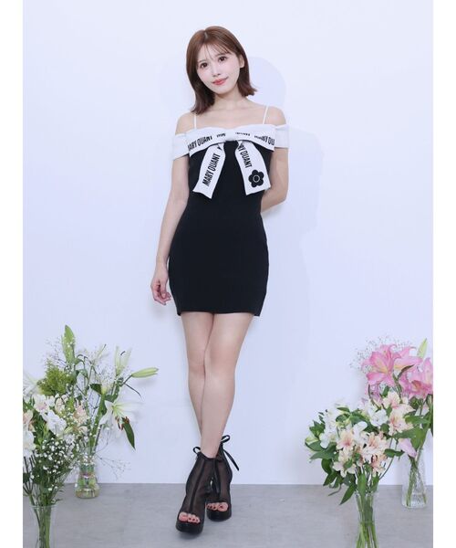 EATME×MARY QUANT】リボンデザインニットワンピース（ワンピース