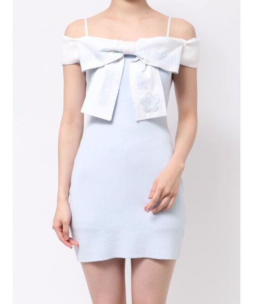 EATME（イートミー）の「【EATME×MARY QUANT】リボンデザインニットワンピース（ワンピース・レディース・ブルー/オフホワイト/ブラック・FREE）」の19枚目の写真