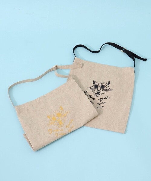 grace grace （グラスグラス）の「【grace grace/グラスグラス】グラスケリネンサブバッグ M（バックパック/リュック・レディース・ブラック系その他/ベージュ系その他・FREE）」の6枚目の写真