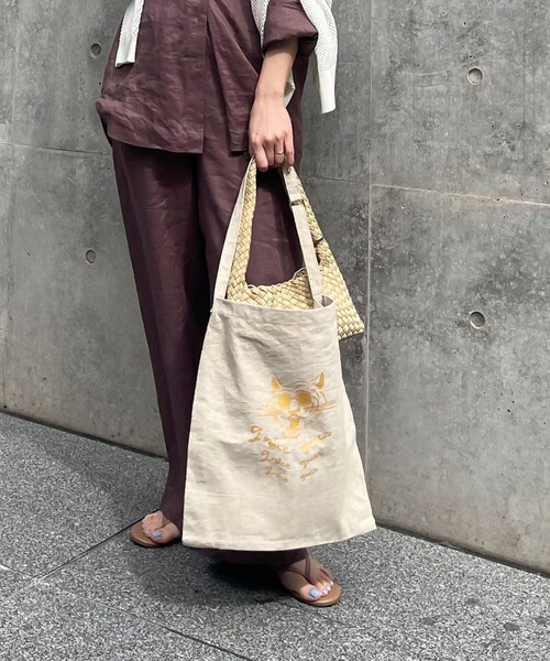 grace grace （グラスグラス）の「【grace grace/グラスグラス】グラスケリネンサブバッグ M（バックパック/リュック・レディース・ブラック系その他/ベージュ系その他・FREE）」の15枚目の写真