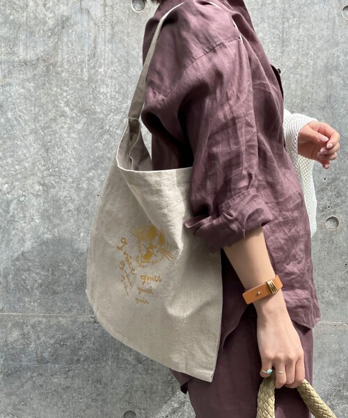 grace grace （グラスグラス）の「【grace grace/グラスグラス】グラスケリネンサブバッグ M（バックパック/リュック・レディース・ブラック系その他/ベージュ系その他・FREE）」の17枚目の写真