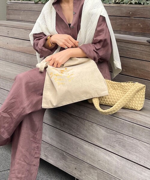 grace grace （グラスグラス）の「【grace grace/グラスグラス】グラスケリネンサブバッグ M（バックパック/リュック・レディース・ブラック系その他/ベージュ系その他・FREE）」の20枚目の写真