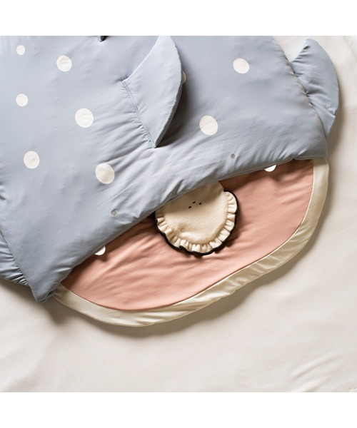 mocmof（モクモフ）の「ひやとろ 水族館 ねぶくろ（おくるみ・キッズ・ブルー/グレー・フリー）」の3枚目の写真