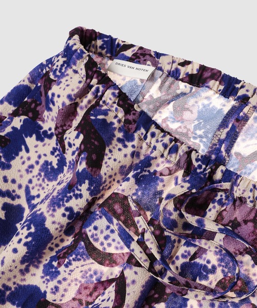 【23AW NEW】Dries Van Noten / Puvis 花柄 シルクロングパンツ 23AW NEW】Dries Van Noten / Puvis 花柄 シルクロングパンツ