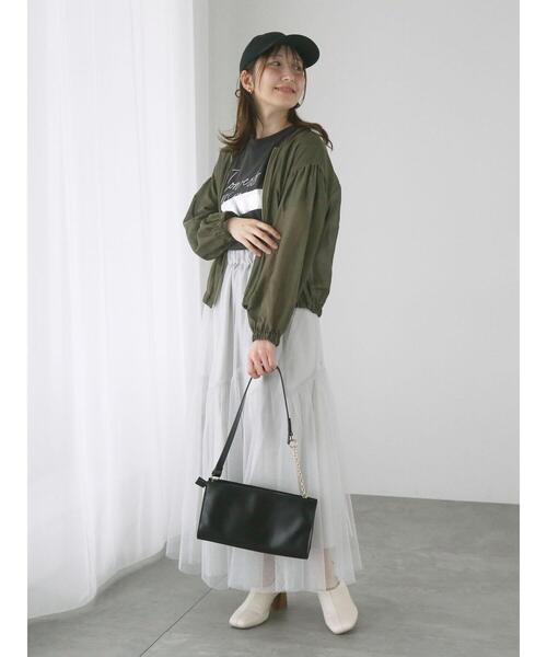 Te chichi TERRASSE（テチチテラス）の「ラメチュール切替スカート（スカート・レディース・ブルー/オフホワイト/ブラック・F）」の5枚目の写真