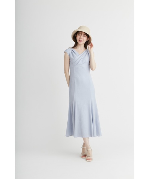 ♡*様 【美品】CELFORD カシュクールワンピース ライトブルー セール】ストレッチカシュクールワンピース（ワンピース