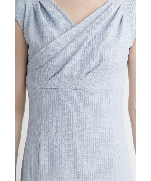 【新品タグ付】CELFORDセルフォード　ストレッチカシュクールワンピース 38 ストレッチカシュクールワンピース(デイリーワンピース)｜DRESS