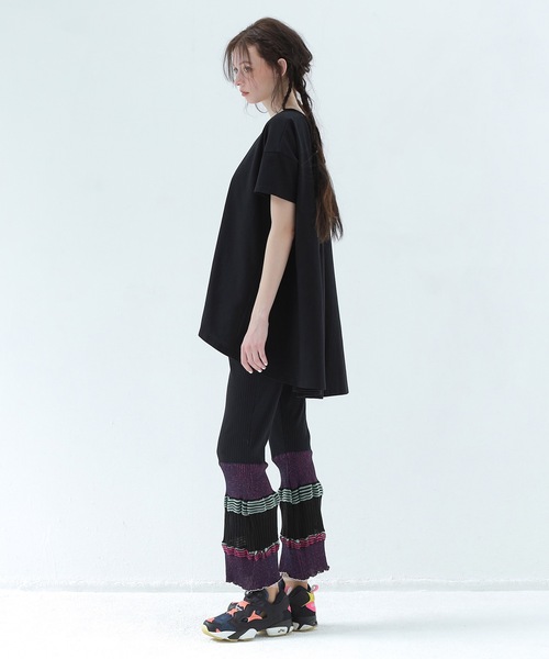 BEDSIDEDRAMA(ベットサイドドラマ)の「CHAO:S HEAD Flare T-Shirt(Tシャツ/カットソー・レディース・ナチュラル/ブラック/ホワイト・1/2)」の10枚目の写真