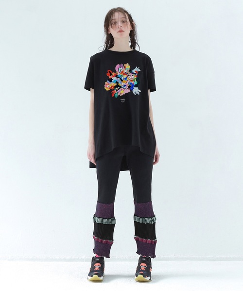 BEDSIDEDRAMA(ベットサイドドラマ)の「CHAO:S HEAD Flare T-Shirt(Tシャツ/カットソー・レディース・ナチュラル/ブラック/ホワイト・1/2)」の9枚目の写真