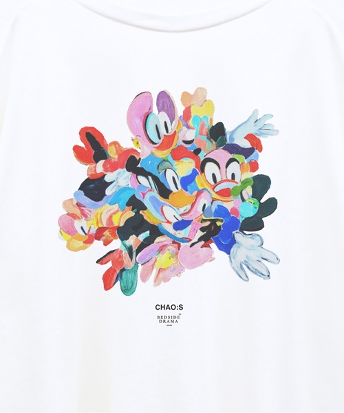 BEDSIDEDRAMA(ベットサイドドラマ)の「CHAO:S HEAD Flare T-Shirt(Tシャツ/カットソー・レディース・ナチュラル/ブラック/ホワイト・1/2)」の15枚目の写真