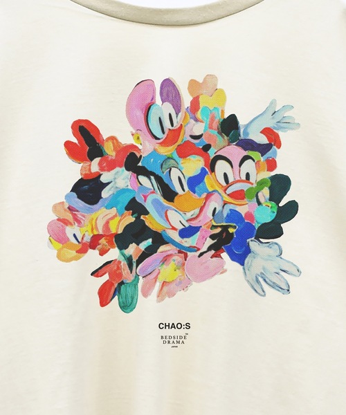 BEDSIDEDRAMA(ベットサイドドラマ)の「CHAO:S HEAD Flare T-Shirt(Tシャツ/カットソー・レディース・ナチュラル/ブラック/ホワイト・1/2)」の18枚目の写真