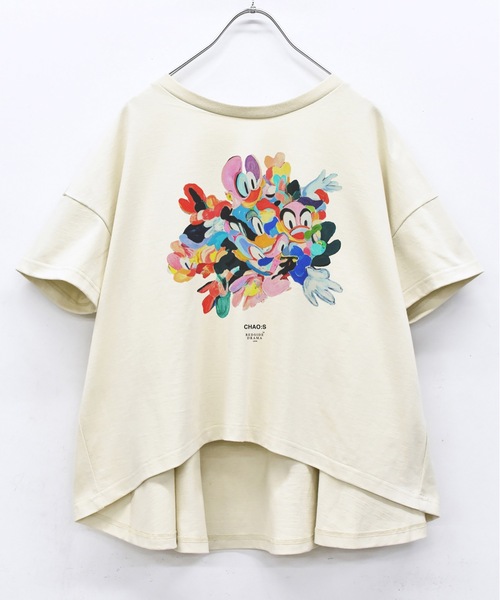 BEDSIDEDRAMA(ベットサイドドラマ)の「CHAO:S HEAD Flare T-Shirt(Tシャツ/カットソー・レディース・ナチュラル/ブラック/ホワイト・1/2)」の19枚目の写真