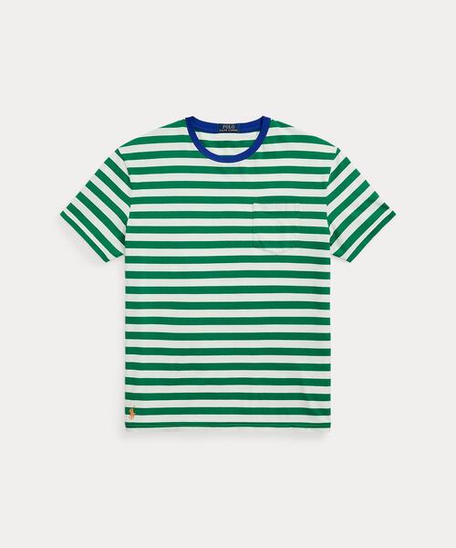 【まとめ買い】 セール】クラシック フィット ストライプド ジャージー Tシャツ トップス