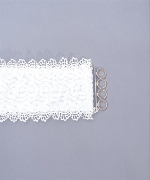 axes femme（アクシーズファム）の「レース使いゴムベルト（ベルト・レディース・ホワイト/ブラック・FREE）」の7枚目の写真