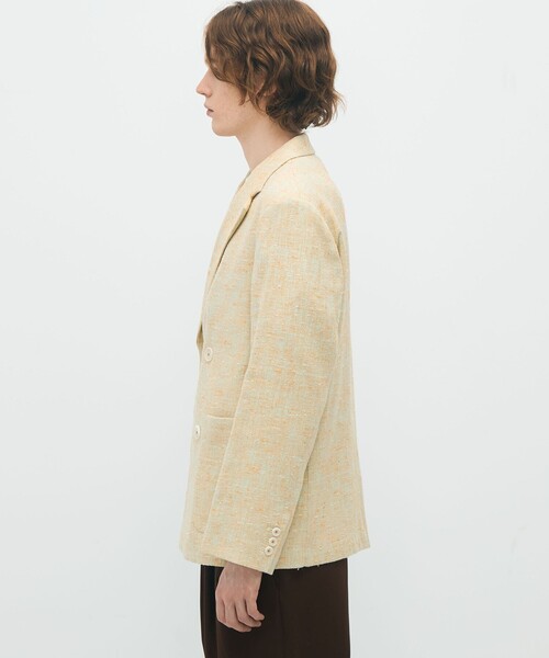 CABaN コットンシルクカナパ 4Bダブルジャケット（テーラード