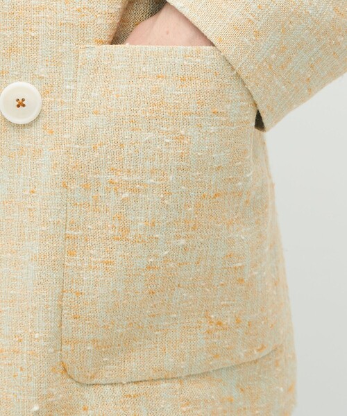 CABaN コットンシルクカナパ 4Bダブルジャケット（テーラード