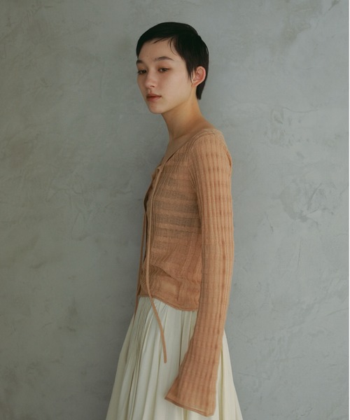 CASA FLINE(カーサフライン)の「レーヨンシアー2wayトップス(Tシャツ/カットソー・レディース・オレンジ/ホワイト/ブラック・FREE)」の9枚目の写真