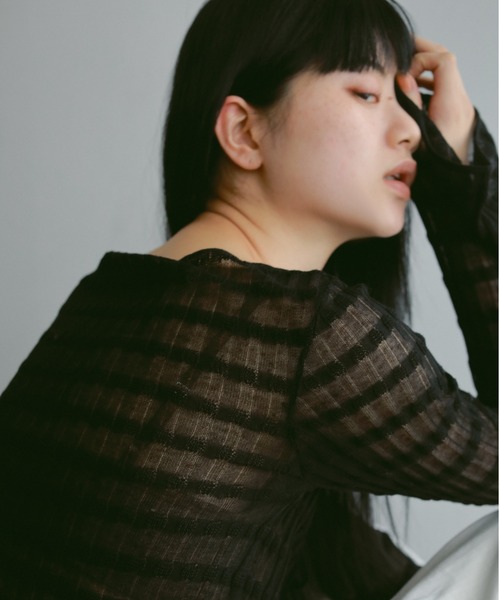 CASA FLINE(カーサフライン)の「レーヨンシアー2wayトップス(Tシャツ/カットソー・レディース・オレンジ/ホワイト/ブラック・FREE)」の18枚目の写真