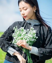 Petitjo（プッチージョ）の「小さいサイズ　スリーブドロストブルゾン　低身長さん・小柄女性（ブルゾン）」