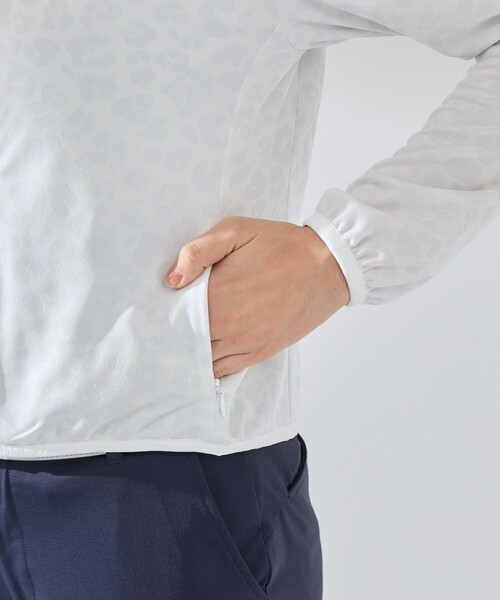 JUN&ROPE'（ジュンアンドロペ）の「【UV CARE】【吸水速乾】【ストレッチ】アニマル柄JQ UVライトブルゾン（ブルゾン・レディース・ネイビー/ピンク/グレー・L/M/S）」の7枚目の写真