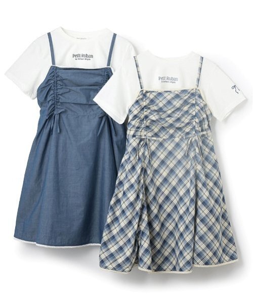 セール】【Cuugal掲載】キャミワンピース＋Tシャツセット（ワンピース