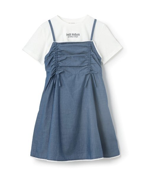 セール】【Cuugal掲載】キャミワンピース＋Tシャツセット（ワンピース