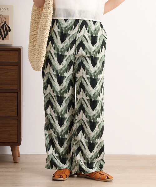 FUNALIVE(ファンアライブ)の「マルチプリントパンツ(その他パンツ・レディース・グリーン・FREE)」の1枚目の写真
