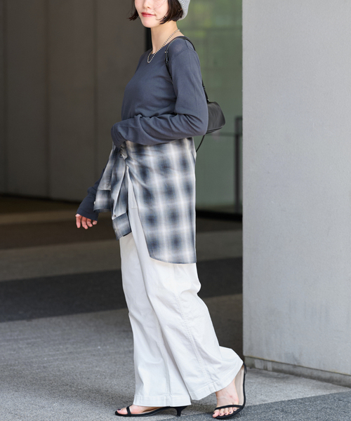 JOURNAL STANDARD relume（ジャーナルスタンダード　レリューム）の「《追加21》ワイドベイカーパンツ（カーゴパンツ・レディース・ネイビー/カーキ/ベージュ/ホワイト・38/36/34）」の7枚目の写真