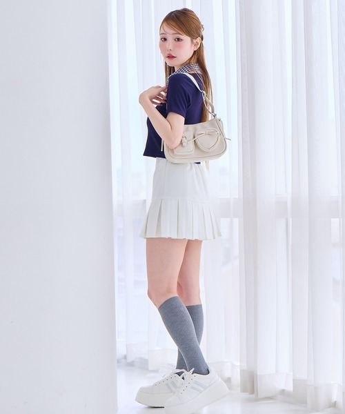 セール】チェックレイヤードトップス（Tシャツ/カットソー）｜one