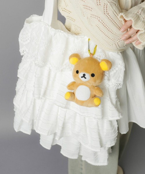 SPINNS（スピンズ）の「レースティアードトートバッグ/NEO森ガール（トートバッグ・レディース・ブラック/ホワイト・ONESIZE）」の5枚目の写真