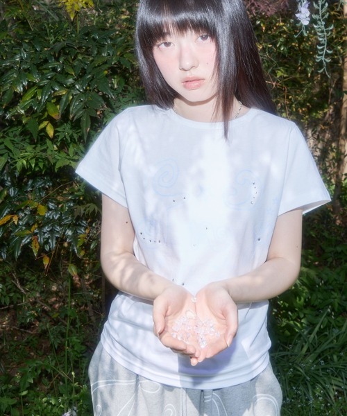 ALAND(エーランド)の「FANCY CLUB/グリッターロゴTEE(Tシャツ/カットソー・レディース・ホワイト/ブラック・FREE)」の8枚目の写真