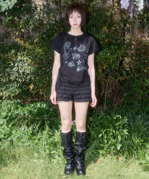 ALAND(エーランド)の「FANCY CLUB/グリッターロゴTEE(Tシャツ/カットソー・レディース・ホワイト/ブラック・FREE)」の11枚目の写真