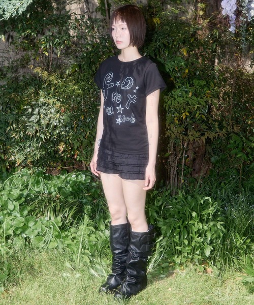 ALAND(エーランド)の「FANCY CLUB/グリッターロゴTEE(Tシャツ/カットソー・レディース・ホワイト/ブラック・FREE)」の12枚目の写真