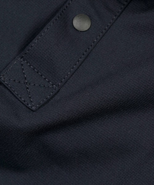 The DUFFER of ST.GEORGE（ザダファーオブセントジョージ）の「[360° THE CIRCLE STRETCH] BY WONDER SHAPE：セットアップ ライトピケジャージ素材 7分袖シャツ（シャツ/ブラウス・メンズ・ブラック/ネイビー・MEDIUM/LARGE/X-LARGE）」の14枚目の写真