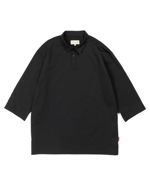 The DUFFER of ST.GEORGE（ザダファーオブセントジョージ）の「[360° THE CIRCLE STRETCH] BY WONDER SHAPE：セットアップ ライトピケジャージ素材 7分袖シャツ（シャツ/ブラウス・メンズ・ブラック/ネイビー・MEDIUM/LARGE/X-LARGE）」の9枚目の写真