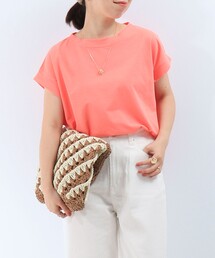 fredy couleur | マチ付デザイン袖麻調カットT(Tシャツ/カットソー)