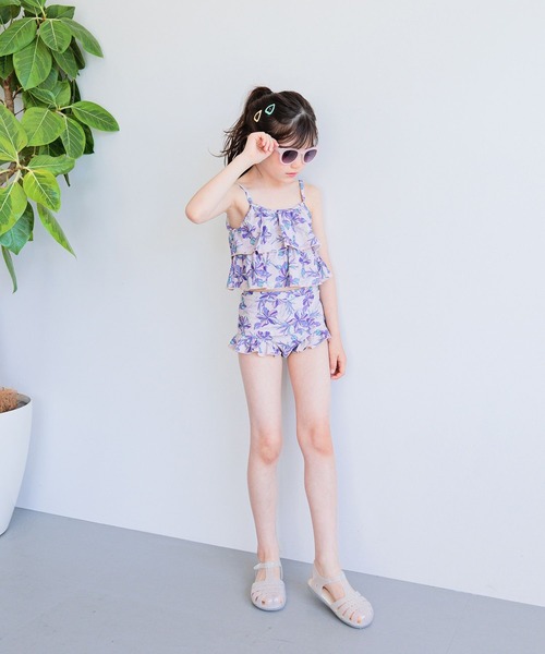 RUSTY（ラスティ）の「【RUSTY(ラスティ)】別注SWIMフリルセパレート(KIDS)（水着・キッズ・グリーン/ピンク・110cm/120cm/130cm/140cm）」の6枚目の写真