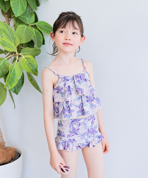 RUSTY（ラスティ）の「【RUSTY(ラスティ)】別注SWIMフリルセパレート(KIDS)（水着・キッズ・グリーン/ピンク・110cm/120cm/130cm/140cm）」の7枚目の写真