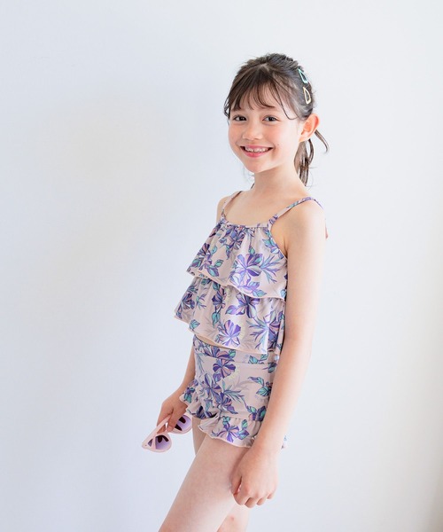 RUSTY（ラスティ）の「【RUSTY(ラスティ)】別注SWIMフリルセパレート(KIDS)（水着・キッズ・グリーン/ピンク・110cm/120cm/130cm/140cm）」の9枚目の写真