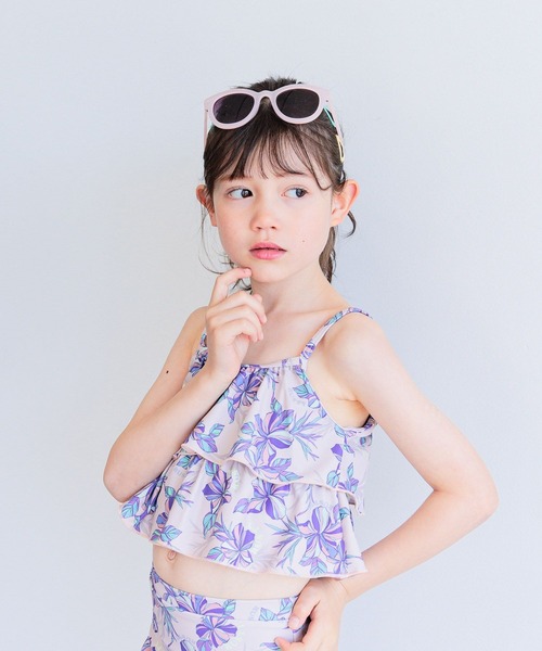 RUSTY（ラスティ）の「【RUSTY(ラスティ)】別注SWIMフリルセパレート(KIDS)（水着・キッズ・グリーン/ピンク・110cm/120cm/130cm/140cm）」の11枚目の写真