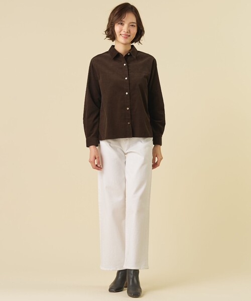 J.PRESS(ジェイプレス)の「【洗える】BASIC STRETCH DENIM ワイド ストレート デニム(デニムパンツ・レディース・ネイビー系/ダルブルー系/スカイブルー系/ホワイト系・9/7/11/13)」の15枚目の写真