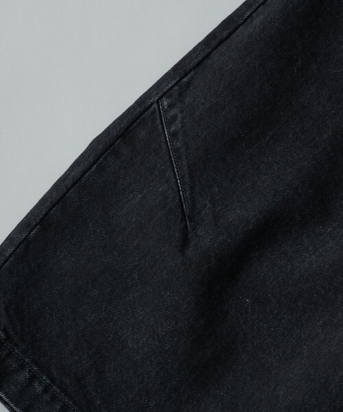 PUBLIC TOKYO(パブリックトウキョウ)の「PUBLIC DENIM バギーデニムショートパンツ / ハーフパンツ(デニムパンツ・メンズ・ブラック/ダークインディゴブルー・2/1)」の6枚目の写真
