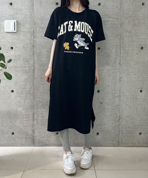 セール】TOM＆JERRYプリントTシャツワンピース（ワンピース