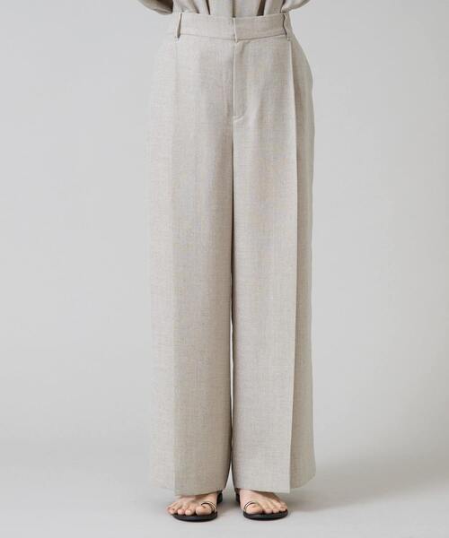 Liesse（リエス）の「《定番》麻調タックワイドパンツ（その他パンツ・レディース・カーキ/ブラック/ベージュ・2/3）」の11枚目の写真