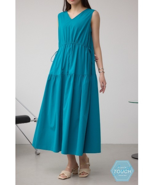 AZUL by moussy（アズールバイマウジー）の「C/T撥水ティアードドロストワンピース（ワンピース・レディース・ブルー/ブラック/ライトベージュ・SMALL/MEDIUM）」の3枚目の写真