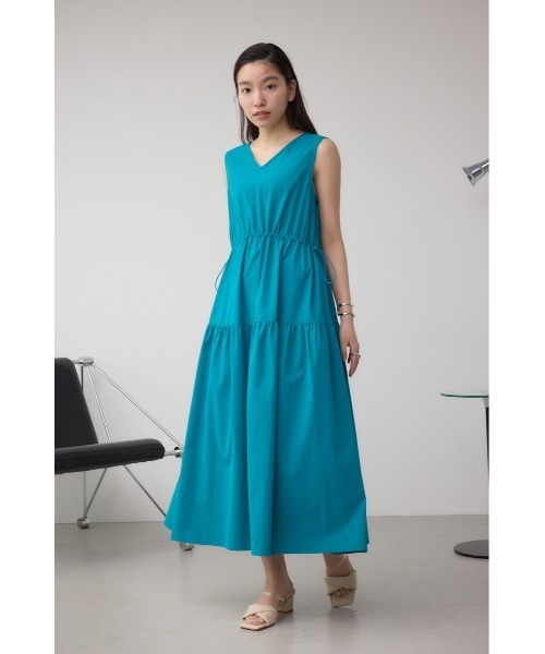 AZUL by moussy（アズールバイマウジー）の「C/T撥水ティアードドロストワンピース（ワンピース・レディース・ブルー/ブラック/ライトベージュ・SMALL/MEDIUM）」の14枚目の写真