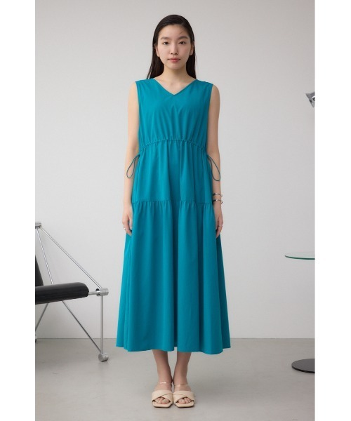 AZUL by moussy（アズールバイマウジー）の「C/T撥水ティアードドロストワンピース（ワンピース・レディース・ブルー/ブラック/ライトベージュ・SMALL/MEDIUM）」の13枚目の写真