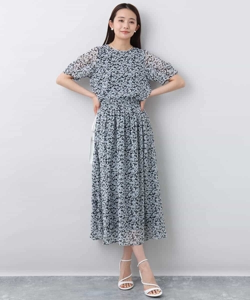 MK MICHEL KLEIN(エムケーミッシェルクラン)の「小花柄シフォンスカート/洗える(スカート・レディース・ライトイエロー/ブラック・38)」の13枚目の写真
